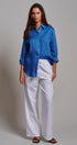 Classic Chic Button-Down Shirt in BLUE - Women's Tops | Urban Daizy
