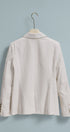 Pinstripe Single-Button Notch Lapel Blazer in IVORY - Women's Fashion | Urban Daizy