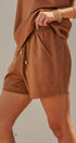 Coastal Ease Linen Shorts in BROWN - Women's Pants | Urban Daizy