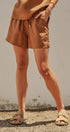 Coastal Ease Linen Shorts in BROWN - Women's Pants | Urban Daizy