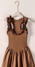 Soft Ruffle Bodice Midi Dress in BROWN - Women's Dresses | Urban Daizy