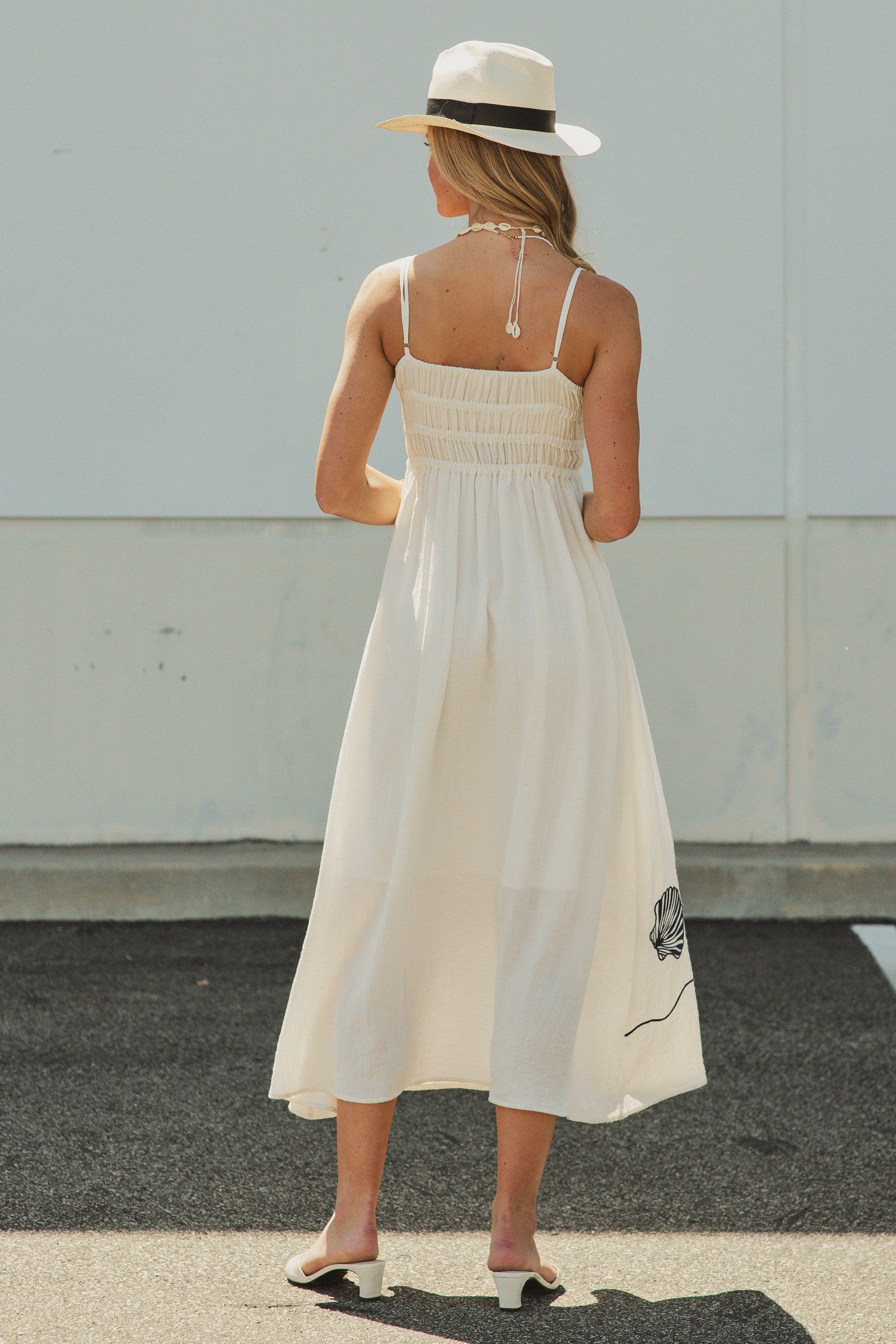 Santorini Shores Midi Dress in WHITE - Women's Dresses | Urban Daizy