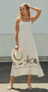 Santorini Shores Midi Dress in WHITE - Women's Dresses | Urban Daizy