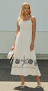 Santorini Shores Midi Dress in WHITE - Women's Dresses | Urban Daizy