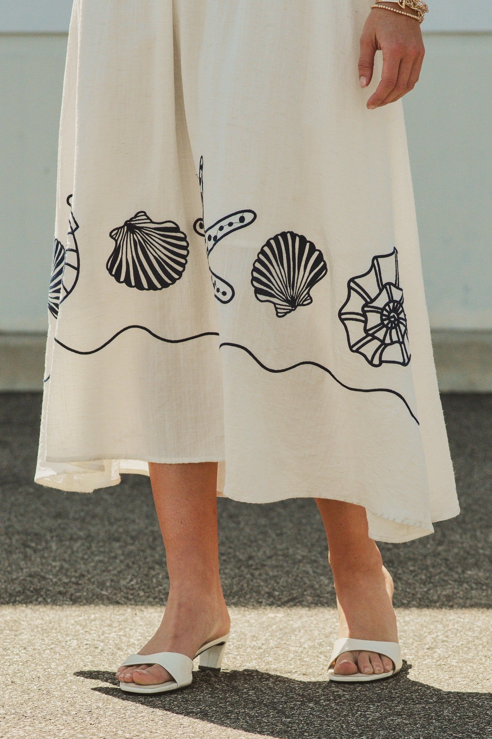 Santorini Shores Midi Dress in WHITE - Women's Dresses | Urban Daizy