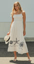 Santorini Shores Midi Dress in WHITE - Women's Dresses | Urban Daizy
