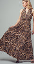 Urban Daizy Open Back Leopard Print Halter Maxi Dress Brown Dress - Women's (UDZ-KN-00657) – alternate view 2