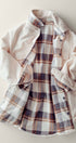 Reversible Corduroy Flannel Plaid Shacket Western for Women in CREAM - Women's Jackets & Blazers | Urban Daizy