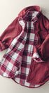 Reversible Corduroy Flannel Plaid Shacket Western for Women in BURGUNDY - Women's Jackets & Blazers | Urban Daizy