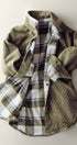 Reversible Corduroy Flannel Plaid Shacket Western for Women in OLIVE - Women's Jackets & Blazers | Urban Daizy