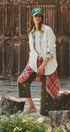 Reversible Corduroy Flannel Plaid Shacket Western for Women in CREAM - Women's Jackets & Blazers | Urban Daizy