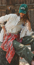 Reversible Corduroy Flannel Plaid Shacket Western for Women in CREAM - Women's Jackets & Blazers | Urban Daizy