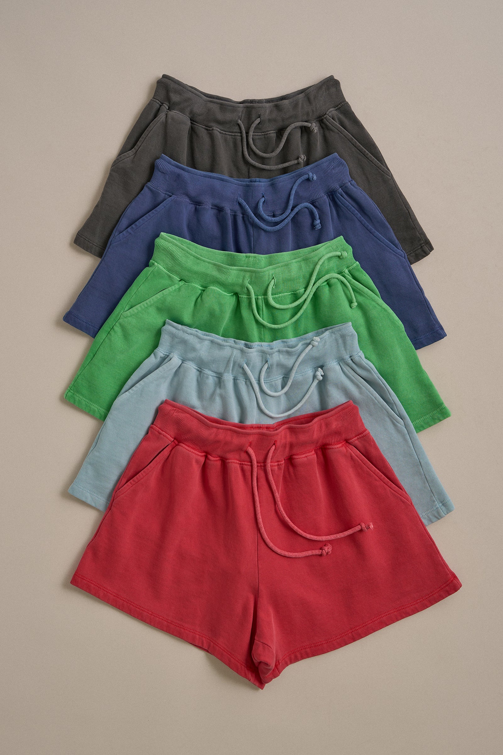 Cotton Blend Knit Lounge Shorts With Elastic Waistband | wholesale pants | Urban Daizy