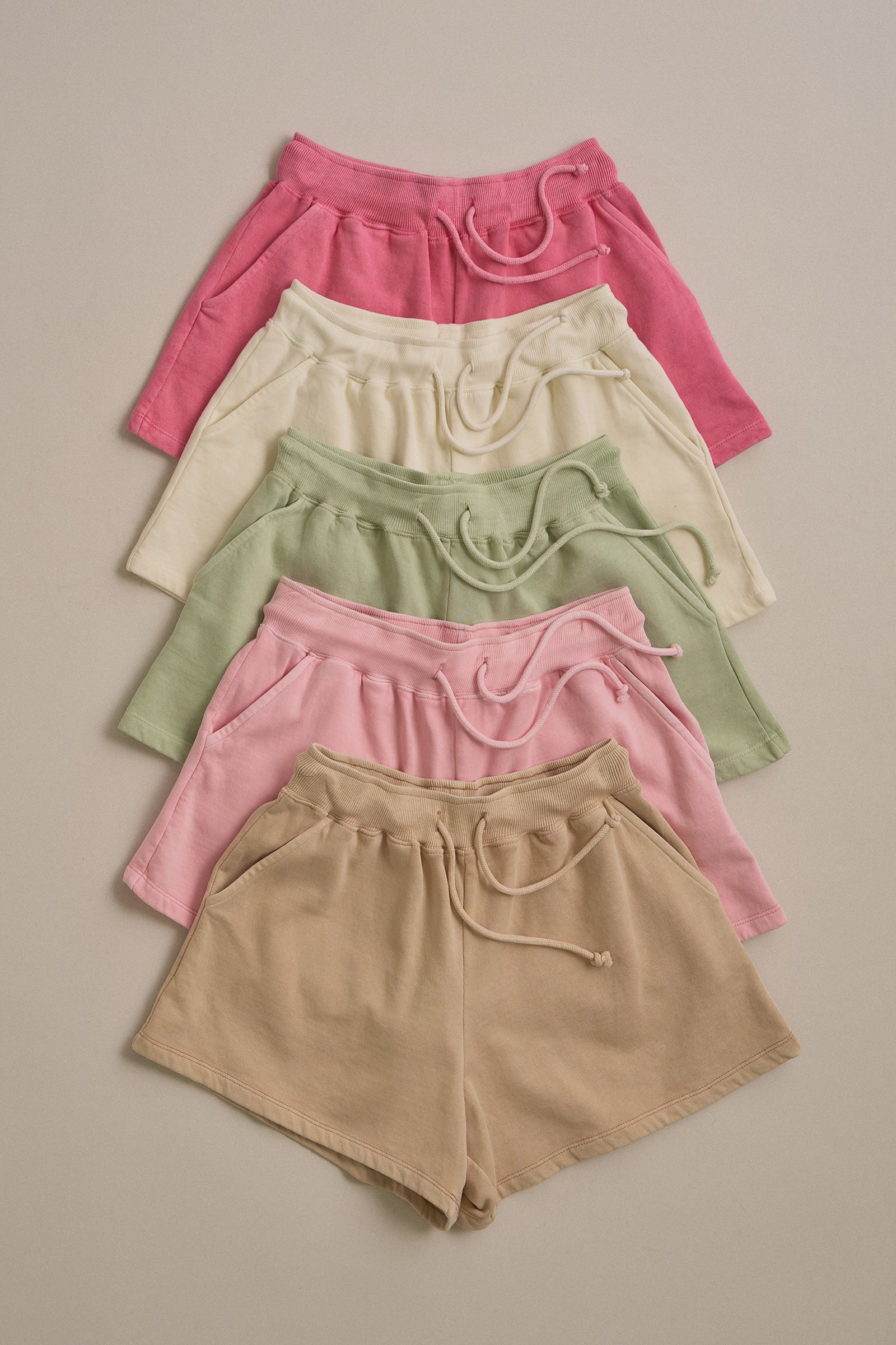 Cotton Blend Knit Lounge Shorts With Elastic Waistband | wholesale pants | Urban Daizy
