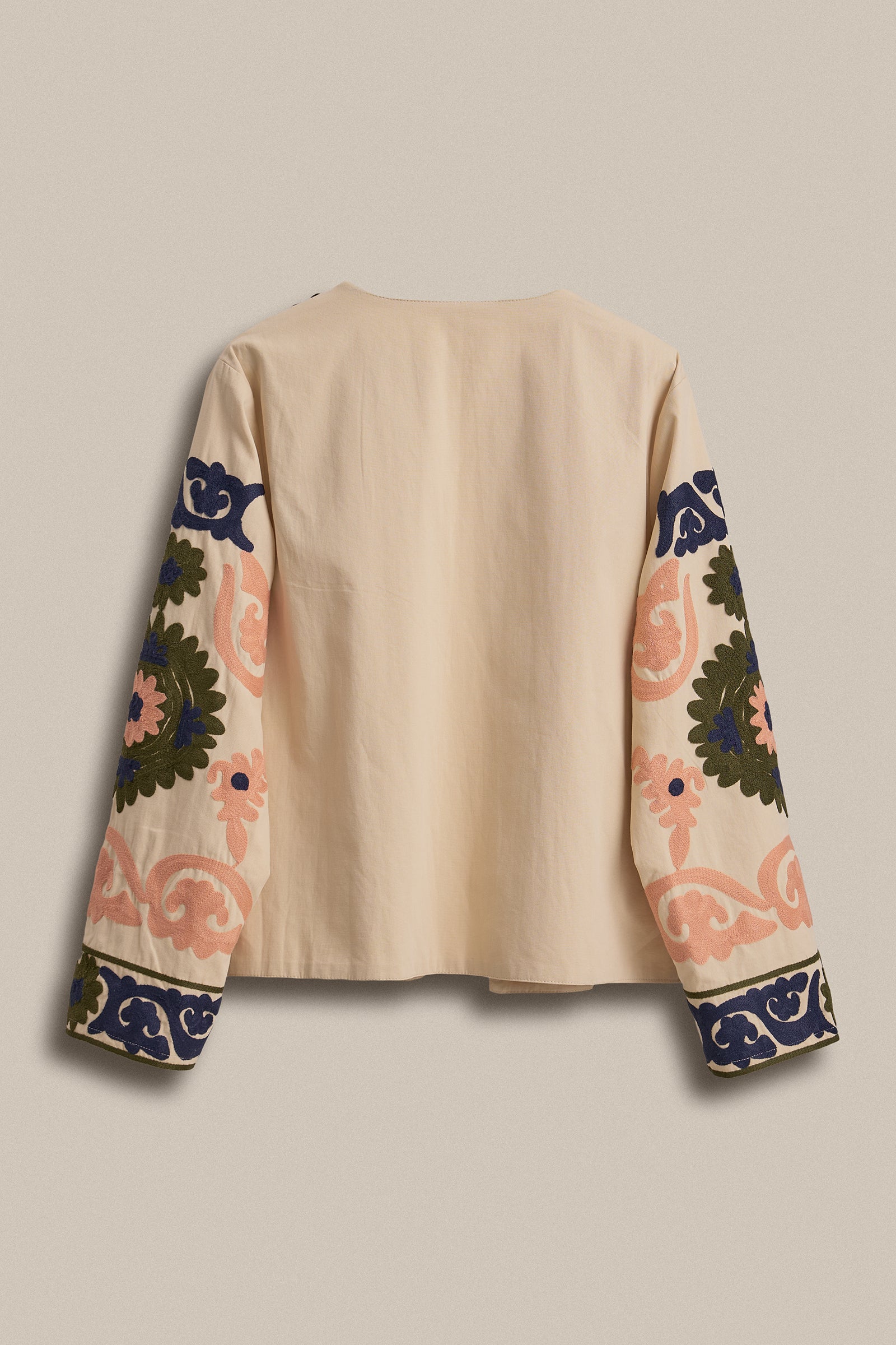 Suzani Embroidered Cotton Floral Jacket
