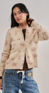 Western Cowboy Print Button Front Cardigan Sweater in KHAKI - Women's Cardigans & Shrugs | Urban Daizy