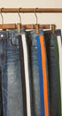 Wide Leg Faux Denim Print French Terry Track Pants with Side - Women's Casual Pants | Urban Daizy