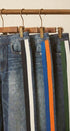 Wide Leg Faux Denim Print French Terry Track Pants with Side - Women's Casual Pants | Urban Daizy