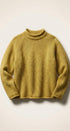 Striped Mock Neck Sweater with Rolled Neckline in MUSTARD - Women's Sweaters | Urban Daizy
