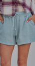 Sporty Chill Lounge Shorts in LT BLUE - Women's Casual Shorts | Urban Daizy