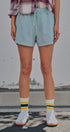 Sporty Chill Lounge Shorts in LT BLUE - Women's Casual Shorts | Urban Daizy