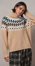 Icelandic Yoke Turtleneck Sweater in TAUPE MULTI - Women's Sweaters | Urban Daizy