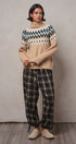 Icelandic Yoke Turtleneck Sweater in TAUPE MULTI - Women's Sweaters | Urban Daizy