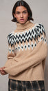 Icelandic Yoke Turtleneck Sweater in TAUPE MULTI - Women's Sweaters | Urban Daizy