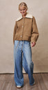 Sweater Knit Button Front Jacket with Detachable Collar in OLIVE - Women's Jackets & Blazers | Urban Daizy