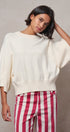 Relaxed Batwing Sleeve Sweater Top in IVORY - Women's Sweaters | Urban Daizy