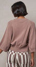 Relaxed Batwing Sleeve Sweater Top in MOCHA - Women's Sweaters | Urban Daizy