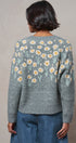 Embossed Floral Knit Sweater in GREY - Women's Sweaters | Urban Daizy
