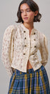 Ivory Lace Military Button Jacket in IVORY - Women's Jackets & Blazers | Urban Daizy