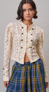 Ivory Lace Military Button Jacket in IVORY - Women's Jackets & Blazers | Urban Daizy