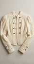 Ivory Lace Military Button Jacket - Women's Jackets & Blazers | Urban Daizy