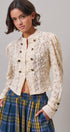 Ivory Lace Military Button Jacket in IVORY - Women's Jackets & Blazers | Urban Daizy