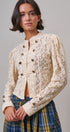 Ivory Lace Military Button Jacket in IVORY - Women's Jackets & Blazers | Urban Daizy