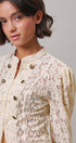 Ivory Lace Military Button Jacket in IVORY - Women's Jackets & Blazers | Urban Daizy