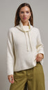 Ribbed Funnel Neck Knit Sweater in IVORY - Women's Sweaters | Urban Daizy