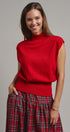 Uptown Mockneck Blouson Top in RED - Women's Sweaters | Urban Daizy