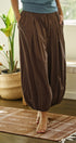Balloon Hem Wide Leg Pants in BROWN - Women's Casual Pants | Urban Daizy