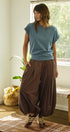 Balloon Hem Wide Leg Pants in BROWN - Women's Casual Pants | Urban Daizy
