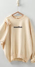 Oversized Graphic Sweatshirt Pigment Wash Cotton Crewneck in CHALK - Women's Sweatshirts & Hoodies | Urban Daizy