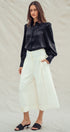 Metallic Shimmer Button Down Blouse with Puff Sleeves in BLACK - Women's Shirts & Blouses | Urban Daizy