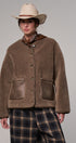 Cozy Boxy Shearling Jacket with Suede Pockets in BROWN - Women's Jackets & Blazers | Urban Daizy
