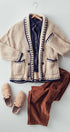 Urban Daizy Chunky Knit Oversized Contrast Cardigan Taupe Cardigan - Women's (UDZ-TP-00814) – alternate view 16
