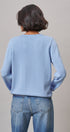 Floral Henley Knit Sweater With Buttons