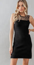 Urban Daizy HOLLOW OUT CROCHET MINI DRESS Beige Dress - Women's (UDZ-DR-00127) – alternate view 3