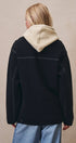 Hooded Wool Blend Oversized Short Coat in BLACK - Women's Coats | Urban Daizy