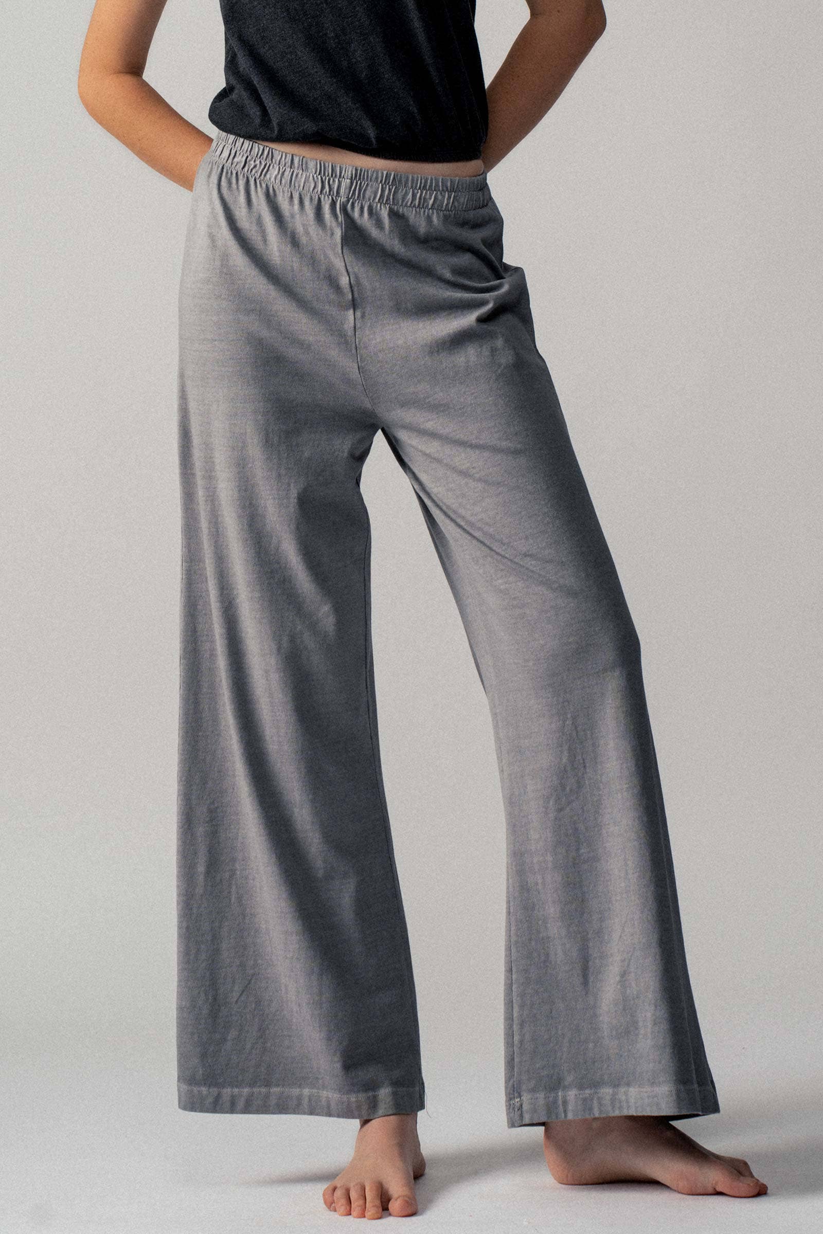 Vintage Wash Cotton Flare Yoga Pants